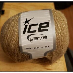 NEW Ice yarns metallic lurex golden yarn1sk @50 grs Golden color